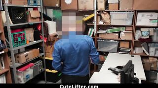 Petite chinese Shoplifter Strip Searched and Plowed By Mall Cop