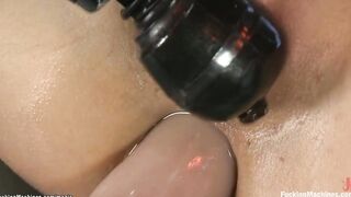 Big melons Bae anal machine nailed