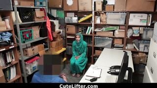 Hijab Wearing barely legal Blackmailed and Screwed For Stealing