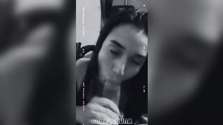 Brazilian Novinha with the Face of Safada, Blowing and Trying to Drink a Pirocão, Took Milk Up To No Nose!