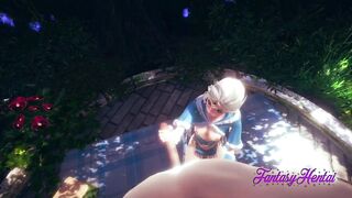 Frozen Anime Disney - Elsa is fuck and head with jizzed inside her mouth and vagina - Japanese manga hentai porn