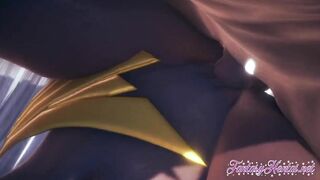 Genshin Impact Cartoon -  Ningguang Finger Bang, cunnilingus & Banged - Japanese oriental manga cartoon game porn