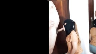 Housewife with fire into her booty suckling with affection