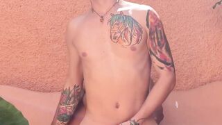 Long haired latino Ken drilled deeply by tanned hunk Marcos cock