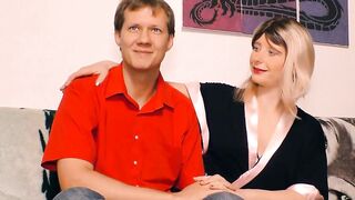 Young lovers have their first 3some at the casting