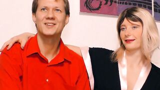 Young lovers have their first 3some at the casting