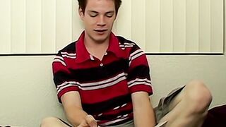 Bound twink Brent tickled hard by his young handsome friends