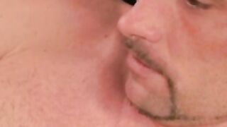 Mature American amateur cums on himself after jerking solo