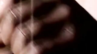 Young black amateur strokes his BBC monster and cums