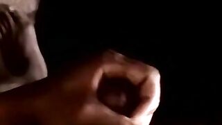 Young black amateur strokes his BBC monster and cums