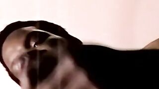 Young black amateur strokes his BBC monster and cums