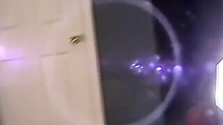 Ebony amateur slobbers on big white cock and rims his man
