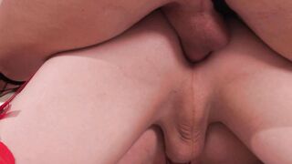TRANSFIXED - Turned On Blonde Wants To Be Sandwich Banged! By Transsexual Roommates Izzy Wilde  Melanie Brooks