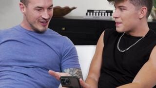 HETEROFLEXIBLE - Buddies Drake Von  Derek Kage Got Aroused While Doing Penis Pics SPANISH SUBTITLES