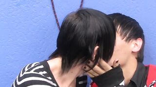 Skinny tattooed boys in hardcore after school ass stretching