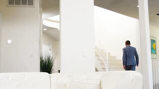 ADULT TIME - Trophy Fiance T-chick Brittney Kade Lets Hubbys Employee EAT HER BUTT  Takes BIG CUMMED