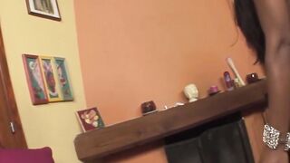 BBC shemale makes her man cum with constant pounding