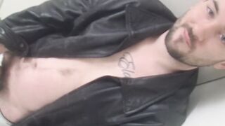 Hairy and bearded straight thug Paradox jerks and jizzes