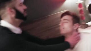 Young twink swallowing and riding stepdads rock hard cock