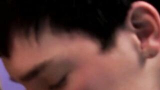 Twink facialized after 69 rimming and big dick sucking