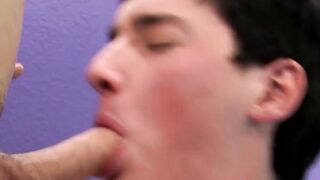 Twink facialized after 69 rimming and big dick sucking