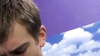 Twink facialized after 69 rimming and big dick sucking
