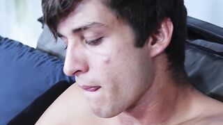 Adorable young jock Ellion masturbates and cums solo