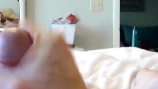 Ginger amateur fingers himself while wanking his small cock