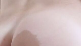 Ginger amateur fingers himself while wanking his small cock