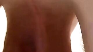 Ginger amateur fingers himself while wanking his small cock