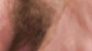 Bearded mature guy anal drilled with big dildo while moaning