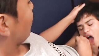Latino twink drills his lover up the ass hard and deep