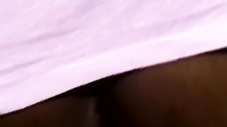 Fat chocolate amateur butt banged by huge white cock