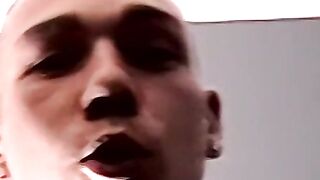 Young amateur jerks off his hairy cock and cums on camera