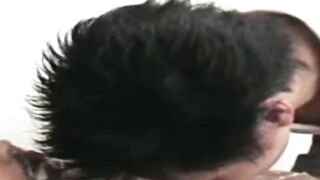 Wild Japanese gay missionary ass drilled and swallowed cum