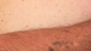 Older amateur man with small dick barely cums from jerking
