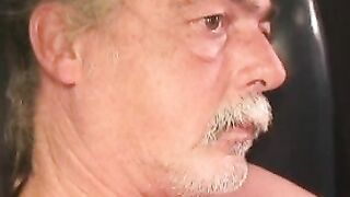 Older amateur man with small dick barely cums from jerking