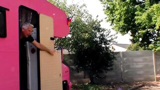 Spontaneous screwed with a normal woman inside a motorhome