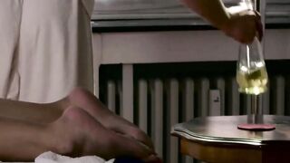 Erotic strokes with young woman Barbara Bieber