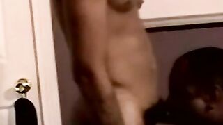Ebony jock masturbation paused with mature homos blowjob