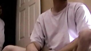 Fat black dude and his buddy suck two young amateur dicks