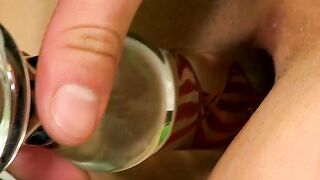Andy Taylor jerks off and slides dildo in ass until jizzing Hoe 2
