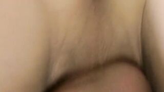 Glasses twink creampied after hardcore bareback pounding