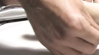 Tied up twink BDSM play and dildo drilling before raw riding