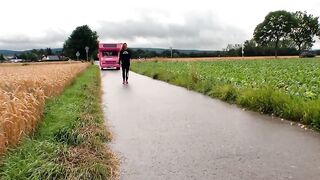 Jogger seduces her inside spontaneous sex inside the motorhome