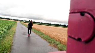 Jogger seduces her inside spontaneous sex inside the motorhome
