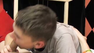 Juicy facial for tight ass twink fucked by big cock friend