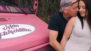 Mature geezer seduces dark haired 18 year old to nailed