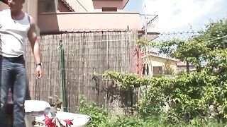 Naughty tranny fills a mans ass and mouth with her dick