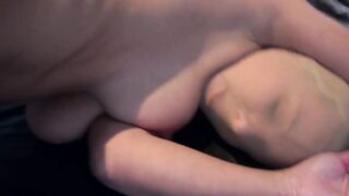 Nylon mask during anal sex inside stockings Luci Angel